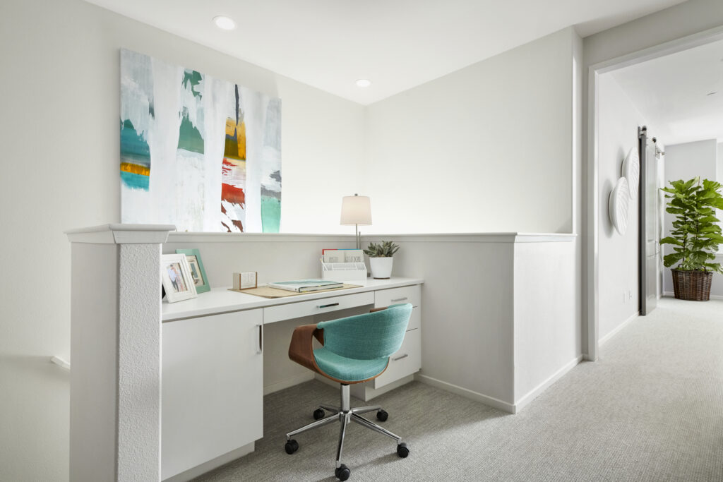 Add color to your home office to give it some personality.